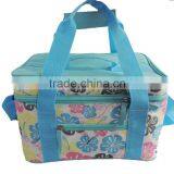 Large Full Printing Flowers Handled Picnic Cooler Bag