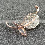 Upscale Full Drill Leaves European And American High-End Suits Accessories Zircon Brooch thumbnail-6
