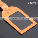 Orange Color Printing Logo Miami Souvenir Promotional Custom Leather Luggage Tags thumbnail-4