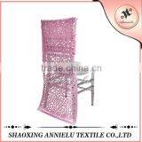 Fancy Blush Laser Cut Felt Wedding Chair Cap Covers thumbnail-1