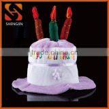 SJ-L6132 Kids Happy Birthday Hat Velvet Cake Shape Party Hat 2016 thumbnail-1