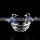 cute clear glass bird nest figurines for gift