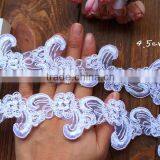 4.5cm European Off White Bridal Lace Veil Trim For Dress Accessories thumbnail-3