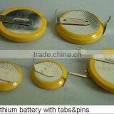 CR2450 Button Cell Battery With Solder Tabs