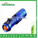 Zoomable Mini Torch Flashlight 3 Modes Waterproof Flashlight for Outdoor Camping Use 14500 Battery