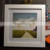cheap wholesale square balck white mdf wooden photo picture frame