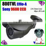 IP66 Waterproof 800TVL Sony Effio-A Cxd4151gg+673 Exview CCD ATR/ 3DNR/ Motion Detection / DIS/ Defog Bullet CCTV Camera thumbnail-1