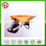 Straight Wooden Handle Wheelbarrow WB6604 for Building or Farming thumbnail-1