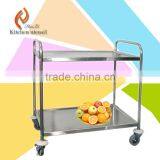 Low price cheap high quality stainless steel meat food trolley cart for kitchen appliance