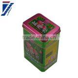 Chocolate Packing Box / Small Metal Hinged Lid Tin Box Sqaure Shape Tin Box