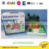 Wholesale Educational Child Toy Green Plastic With Sound and Light DIY Electric Novelty Solar Concept House Toy Set thumbnail-1