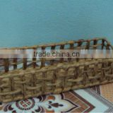 Rect Bread Water Hyacinth Basket With Metal Frame