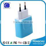 ac 100v-220v 50/60hz dc 12w 5v 2.4a Mini USB Wall Charger With Two USB Ports thumbnail-2