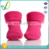 Top Quality Pure Color Custom Made 100 Polyester Infant Socks Hosiery Manufacturers