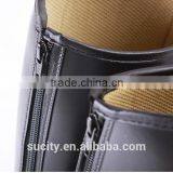 Clear Solid Color Black Women Rubber Rain Boots With Back Zipper thumbnail-4