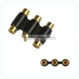 2016 New 3 RCA AV Audio Video Coupler Adapter Female to Female