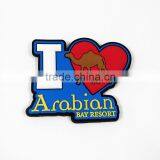 Custom Made Rubber Logo Printed Heart Shape Fridge Magnet