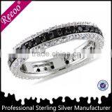 Sterling Silver Black Stone Jewellery Moscow Ring thumbnail-1