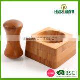 Top Quality Customized Wooden Mortar and Pestle Wholesale thumbnail-3