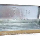 High Quality Silver Hinged Rectangular Metal Pen Boxes