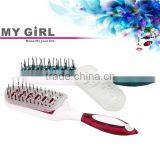 m MY GIRL Top Selling Soft Bristle Silicon Hair Brush Easy-Grip Handle Vent Detangle Brush Hair Magic Hair Brush thumbnail-1