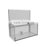 Clear PMMA Acrylic Plexiglass Donation Boxes