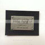 Red Leather Metal Logo Tag,metal Brand Logo Leather Label thumbnail-5