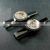 18mm Vintage Style Steam Punk Watch Movement Core Rhodium,metal Gun Black Fashion Tie Clip Bar 6830002 thumbnail-2