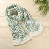 Slouchy Black White Yard Dyed Unisex Scarf thumbnail-4