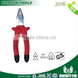 TUV/GS/1000V combination pliers soft grip with plastic dipped end