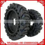 Factory Price High Quality Skid Steer Solid Rubber Tires WithRim 10x16.5 30x10-16 For Trailers Manufacturer With Long Warranty thumbnail-1