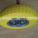 Wholesale Hot Sale Durable Small Size Metal Rim PU Wheel thumbnail-2