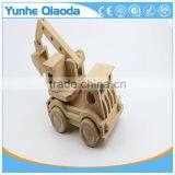 Wood 3D Vehicle Puzzles Rooter Truck 3D Woodcraft Kit Assemble Paint DIY 3D Puzzle Toys for Kids Adults the Best Birthday Gift thumbnail-6