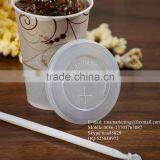 Custom High-Quality Polystyrene Translucent Flat Plastic Lid With Straw Slot for Paper Cup thumbnail-2