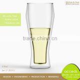 Microwave Dishwasher Oven Safe Double Wall New Glass Cup Beer thumbnail-5