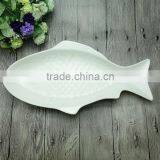 Durable Hotel Used Fish Dish Cheap Wholesale Ceramic White Dinner Plate thumbnail-1