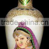 Marble Flower Vase, Decorative Flower Pot, Hand Made Marble Flower Vases, Craft Flower Pot, Flowers Pot, thumbnail-1