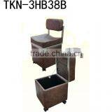 Potable Movable Ottoman Stool Chair With Wheels Used Salon Furniture TKN-3HB38B thumbnail-1