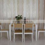 Dining Room Bamboo 6 Pcs Chair Formal Dining Table Set thumbnail-2