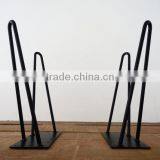 Metal Furniture Parts Solid Steel 16 Inch Twin Hairpin Leg Bench Bases thumbnail-1