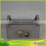 Modern Outdoor White Wood Planter,House Shape Flower Pot thumbnail-5