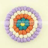 2017 Best Custom Felt Ball Coaster for Drink Tableware thumbnail-5