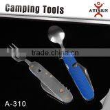 Best Gift 6 In 1 Multifunctional Camping Tools Outdoor Survival Folding Pocket Knife Fork and Scoop thumbnail-2
