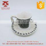 Coffee House Coffee Bar Cappuccino Cups and Saucers, Full Decal Letters With Saucers thumbnail-2