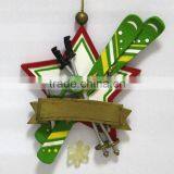 Customized Skiing Star Polyresin Christmas Ornaments