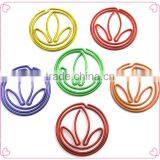 Customized Shape Paper Clip OEM Colorful Flower Design Metal Clips