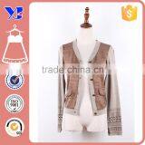 Front Wool Pocket Printed Cuffs Side Pocket Autumn Warmth Trendy Coat thumbnail-1