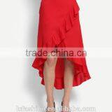 Clothing Wholesale Red Ruffles Latest Fashion Ladies Skirt Suits thumbnail-3