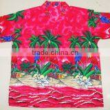 GENTS MACAU PARROT PRINT HAWAIIAN SHORT SLEEVE ALOHA SHIRT thumbnail-2