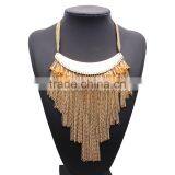 New Design Bohemian Style Multi Chain Tassel Crystal Pendant Necklaces thumbnail-1